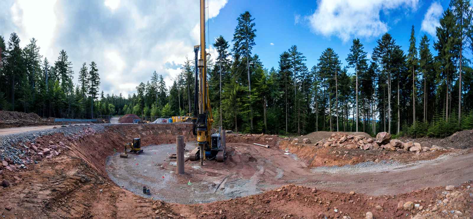 Bohrstelle für ein Windrad