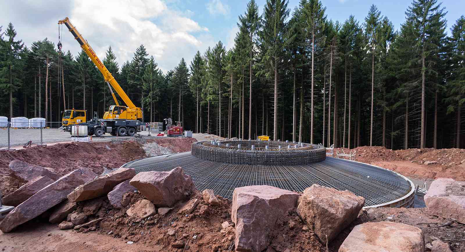 Betonsockel für ein Windrad